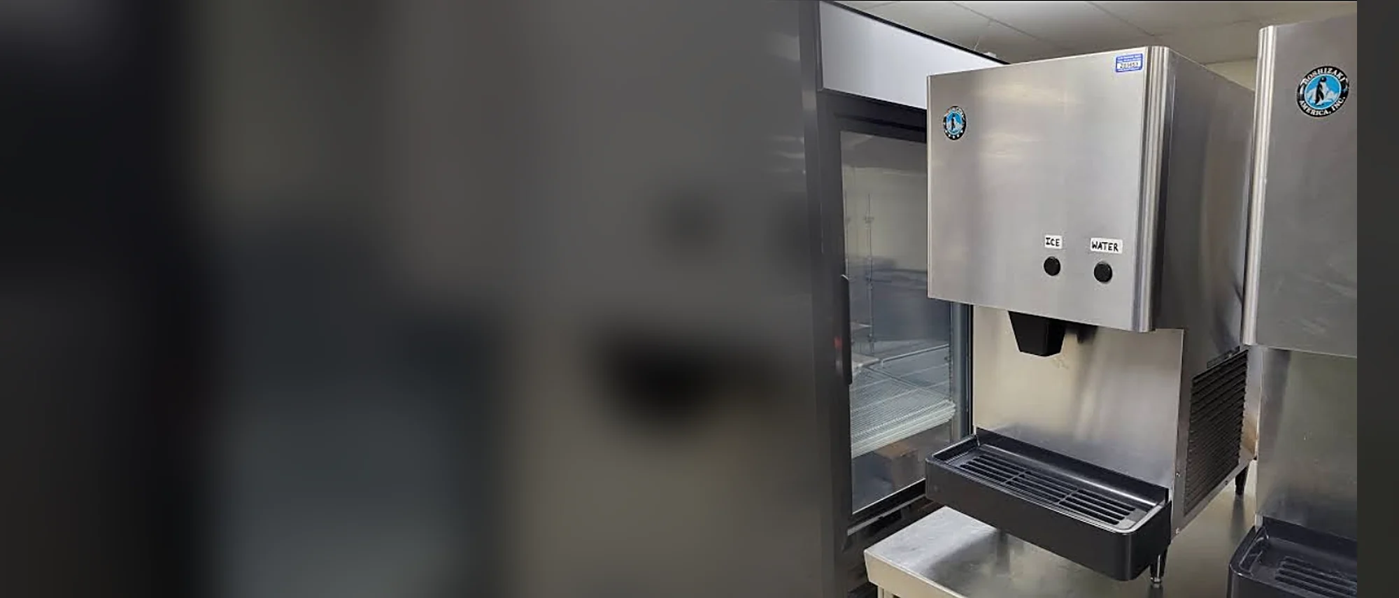 Stainless Hoshizaki ice and water dispenser